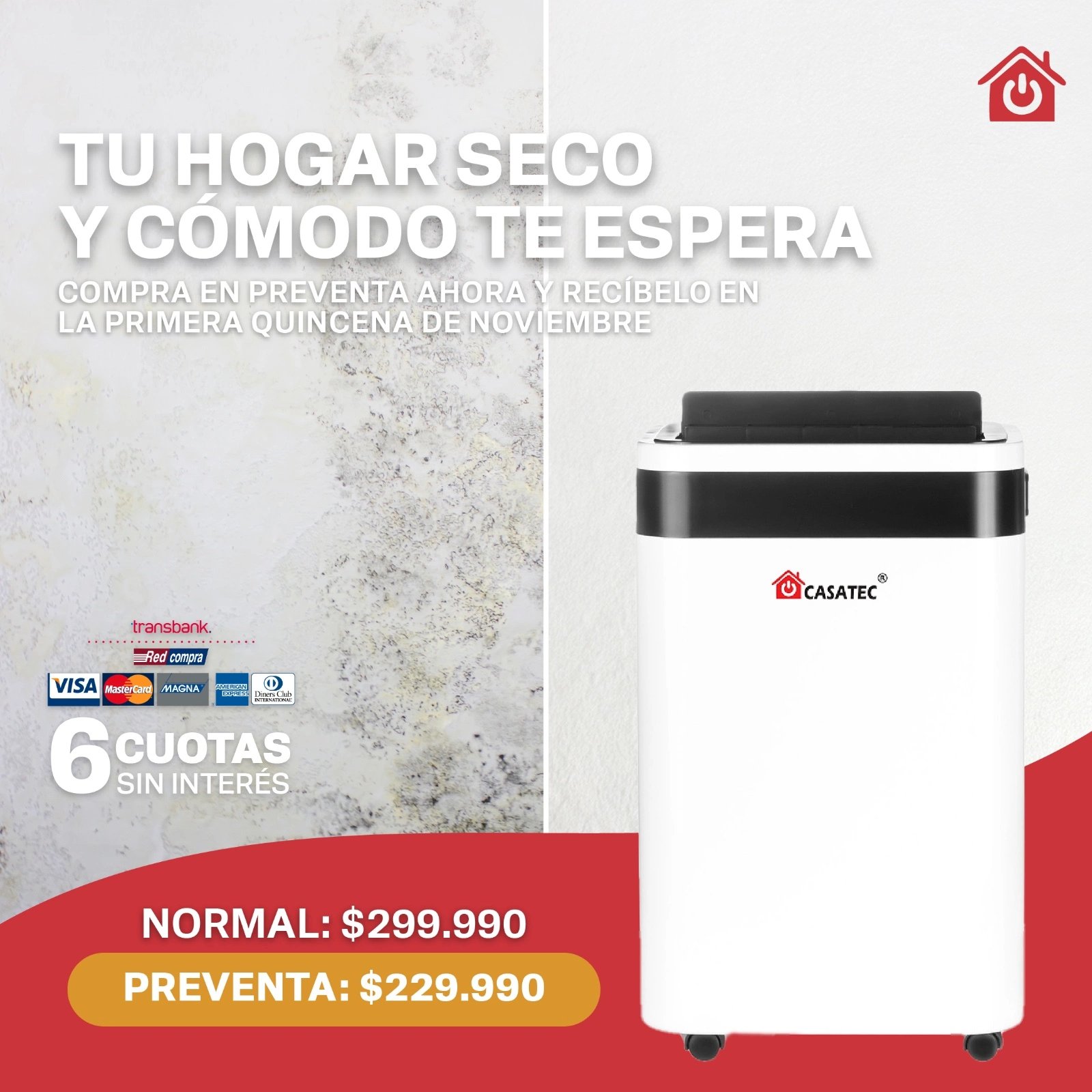 Deshumidificador Casatec Gtd-250 Plus WIFI/ 40m2 °Preventa° - Imagen 2