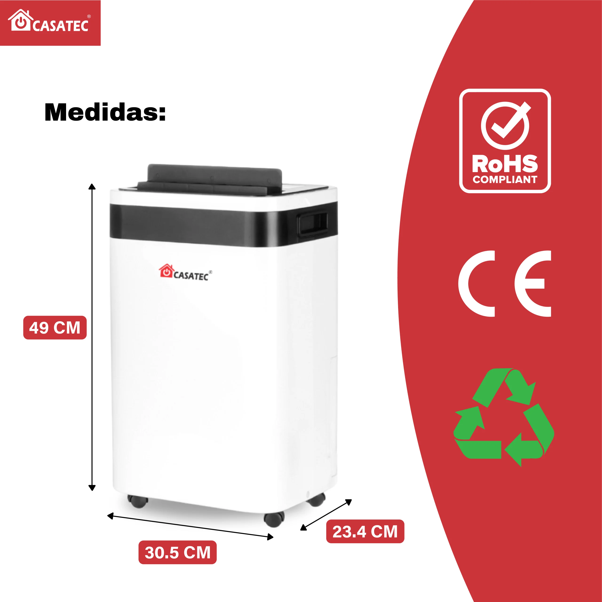 Deshumidificador Casatec Gtd-250 Plus WIFI/ 40m2 - Imagen 5