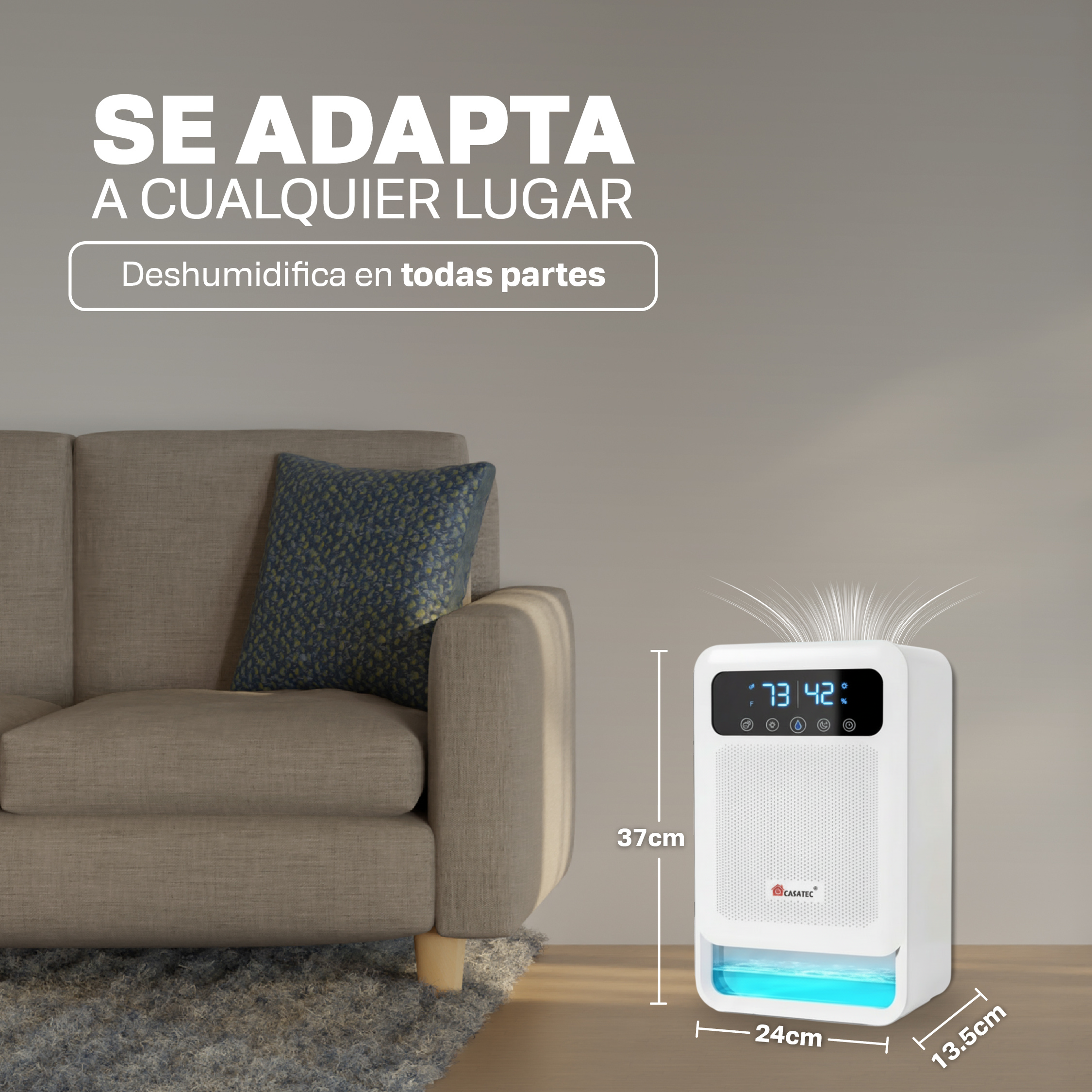 Deshumidificador SmartDry Pro Wifi con Ionizador de aire 3.8 Lts °Preventa° - Imagen 2