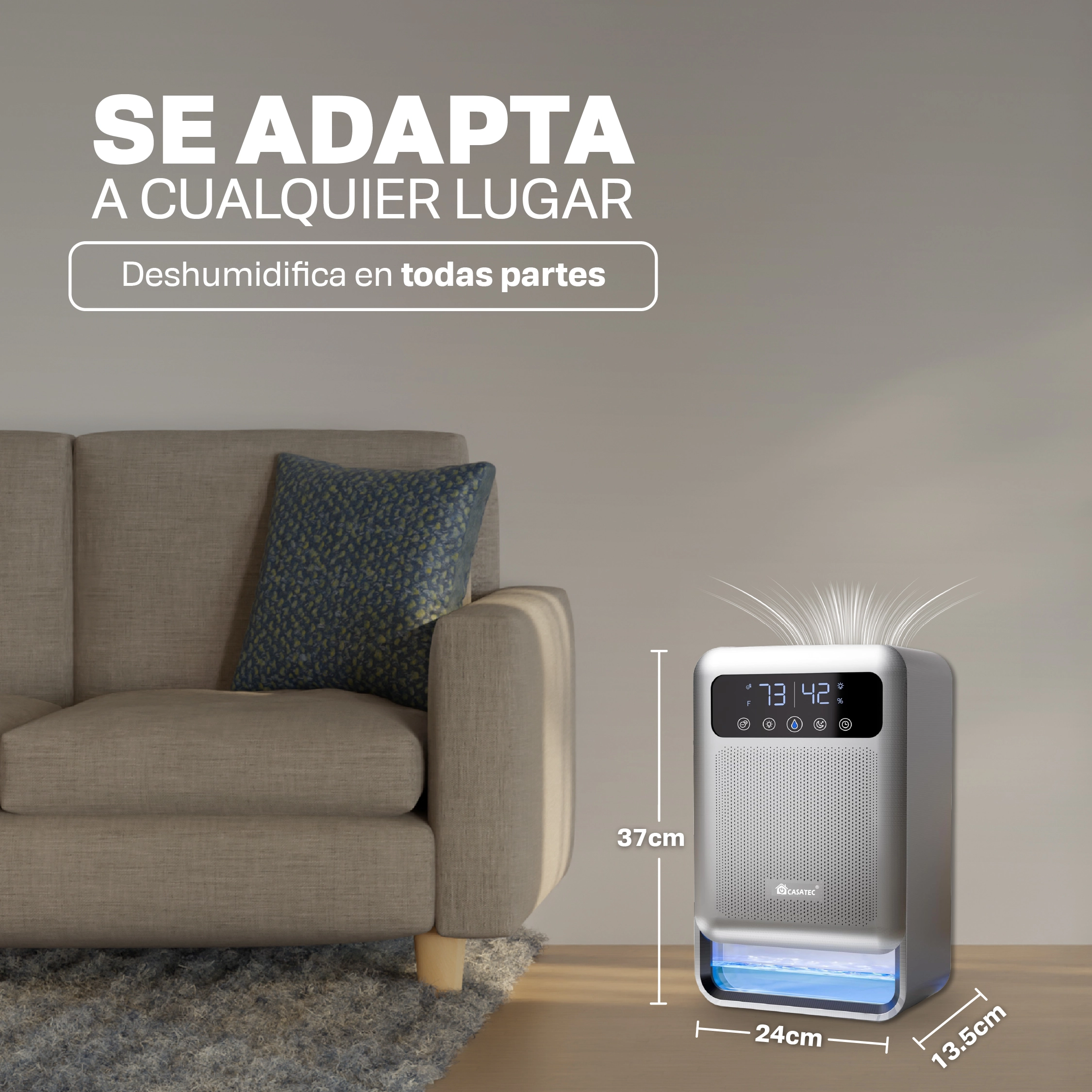 Deshumidificador SmartDry Pro con Ionizador de aire 3.8 Lts - Imagen 4