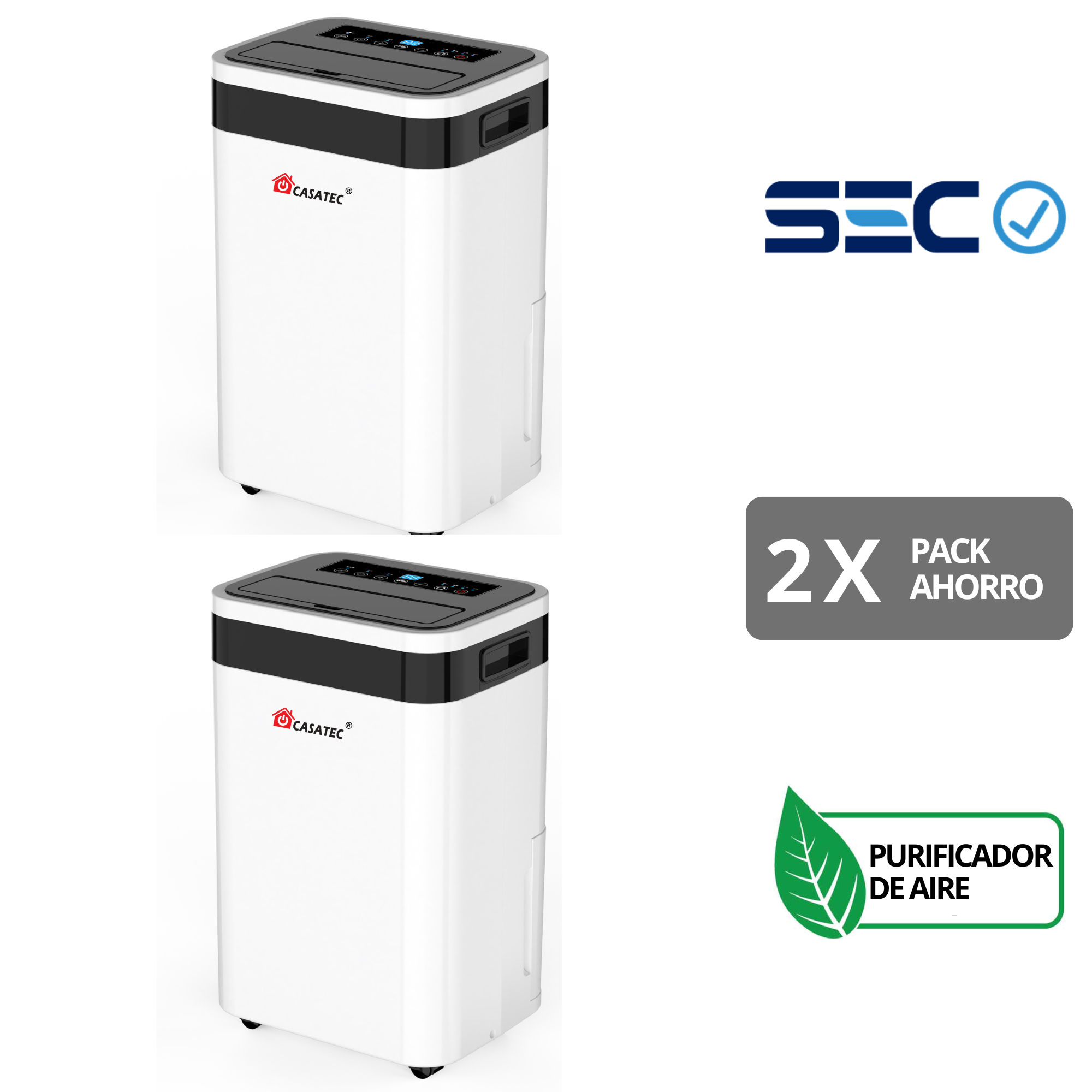 Deshumidificadores Gtd-250 Plus WIFI Pack Familiar 2 Unidades